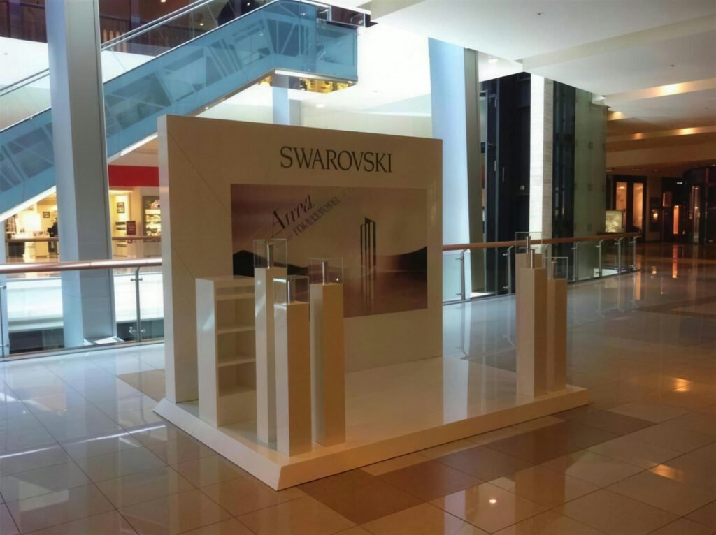 Swarovski · mall display, built by The Touch